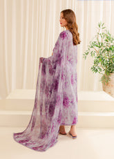 Printed Essentials by Farasha Embroidered Lawn 3 Piece Unstitched Suit FSH24 FPE-04 WINESOME GLORY